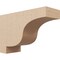 Ekena Millwork 5"W x 15"D x 10"H Classic Newport Rough Cedar Woodgrain TimberThane Corbel, Primed Tan CORUR05X15X10NEWRCPR - alternate 1